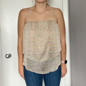 Anthropologie floral tank top (size small)